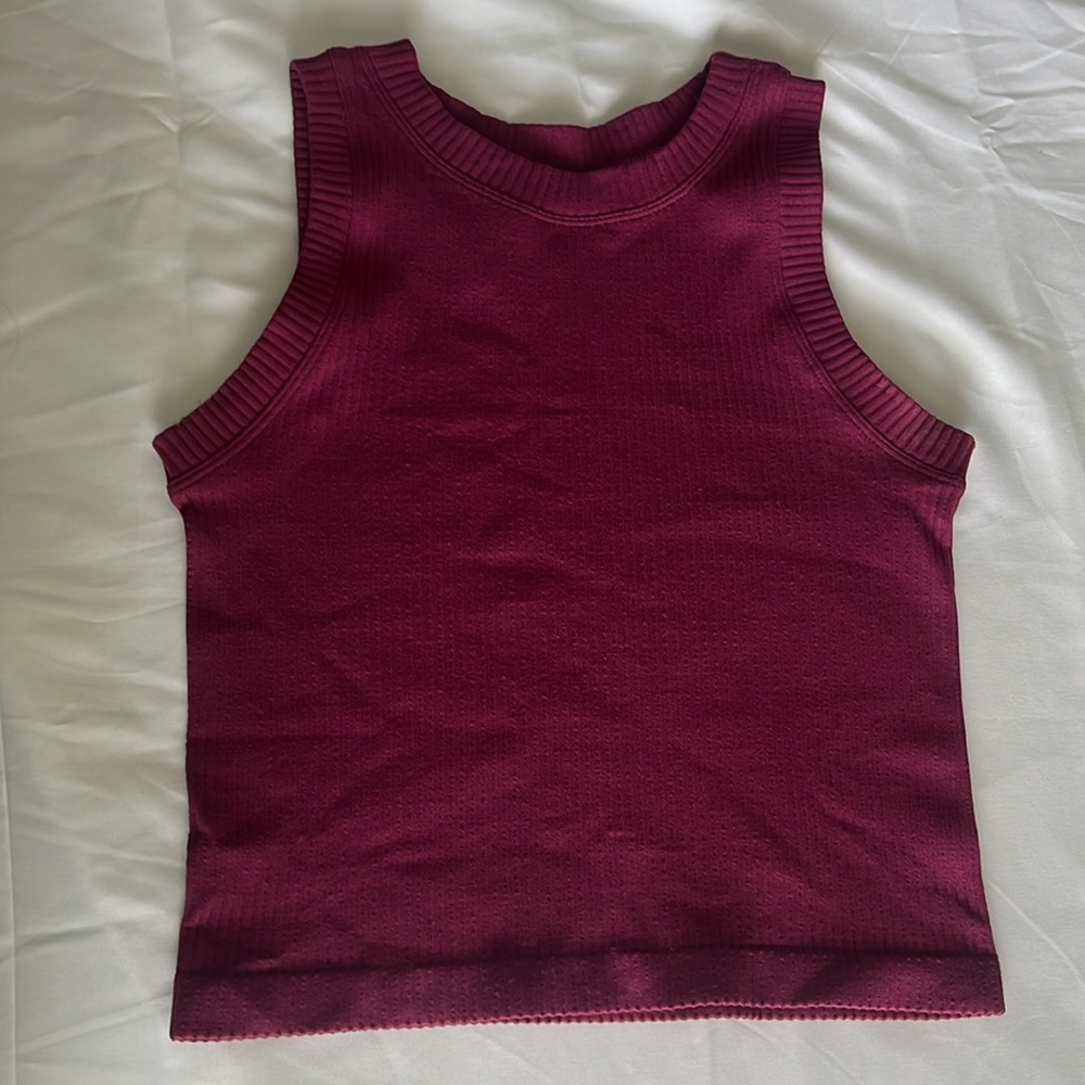 Magenta high neck tank